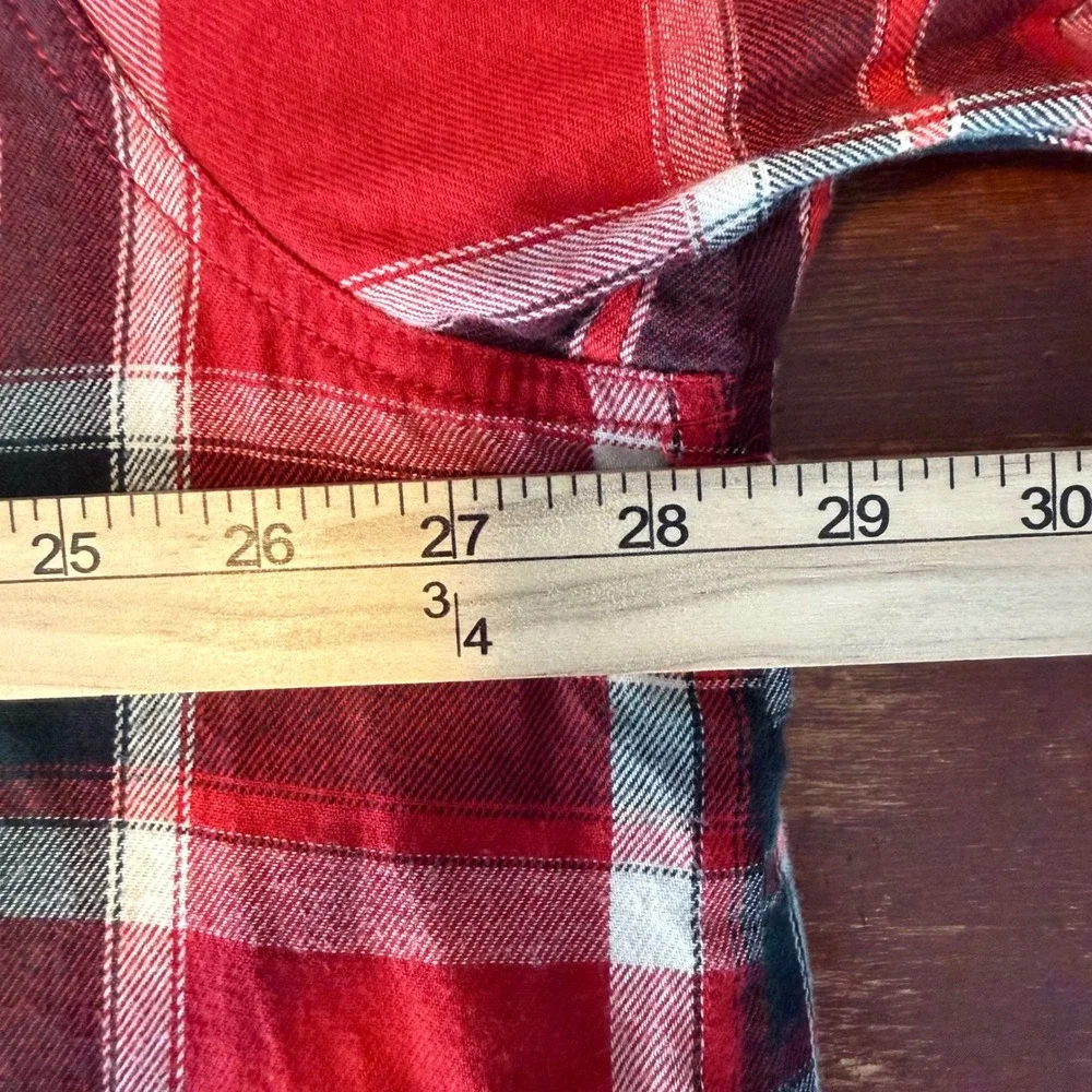 The North Face Flannel Shirt Jacket Mens 3XL Red Fort Point Plaid Sherpa NF0A4QP